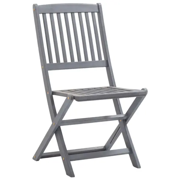 7-osaline kokkupandav aiamööbli komplekt, hall akaatsiapuit, laud 120 x 70 cm – 8
