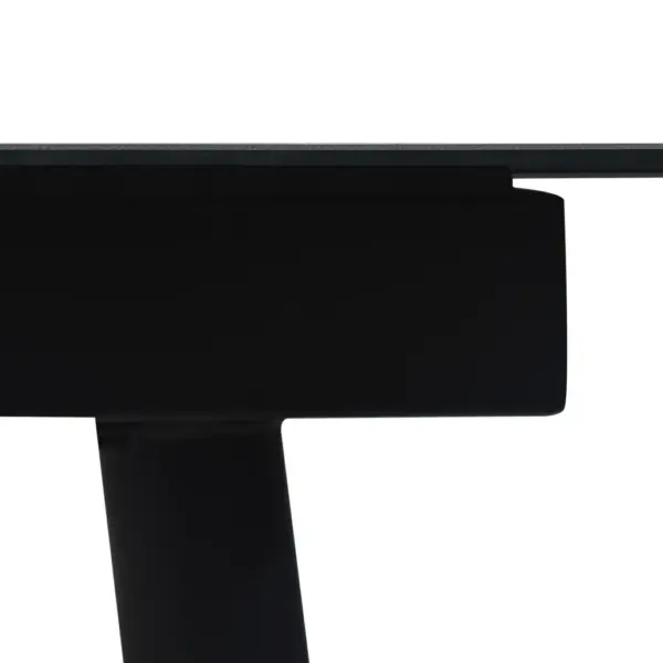 7-osaline aiamööbli komplekt lauaga, must puuvillanöör ja teras, laud 190 x 90 cm – 5