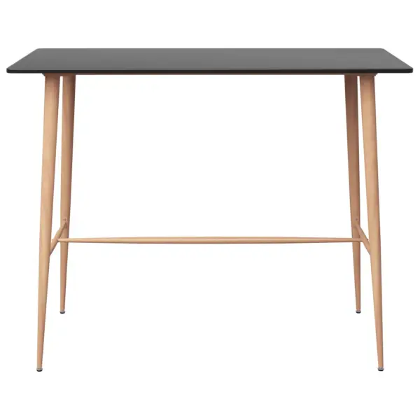 7-osaline baarikomplekt, must, laud 120 x 60 x 105 cm, võrguseljatugedega baaripukid – 3