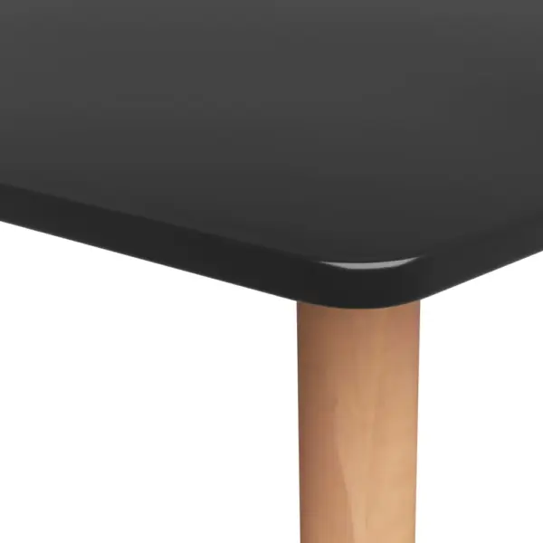 7-osaline baarikomplekt baarilaua ja 6 baaripukiga, must laud 120 x 60 x 105 cm, valged istmed, MDF ja PP – 5