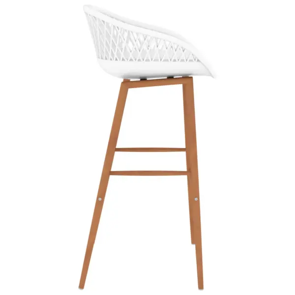 7-osaline valge baarikomplekt baarilauaga, MDF ja PP, laud 120 x 60 x 105 cm - 9