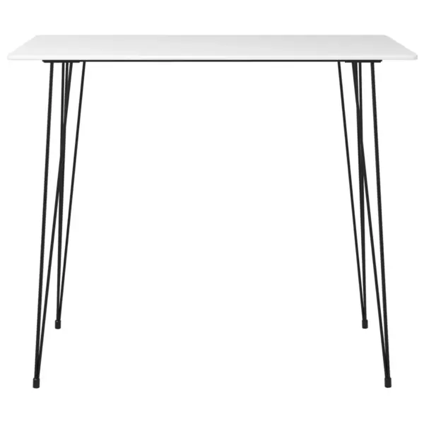 7-osaline baarikomplekt MDF lauaplaadiga, valge, metallraamiga – 3