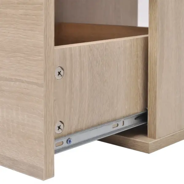 Seinale kinnitatav 7-osaline valamuga vannitoamööbli komplekt, beež tehispuit, 150 cm - 4
