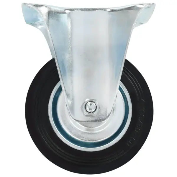 Kummist pöörlevad rattad topeltpiduritega, 8 tk, 100 mm, must – 7