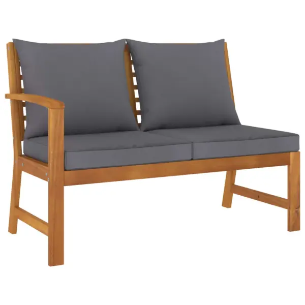 9-osaline modulaarne aiadiivanikomplekt patjadega, akaatsiapuit, tumehall – 5