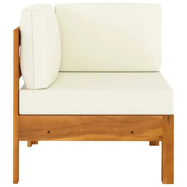 9-osaline akaatsiapuidust nurgaga aiamööbli komplekt patjadega, laud 100 x 60 cm – 13
