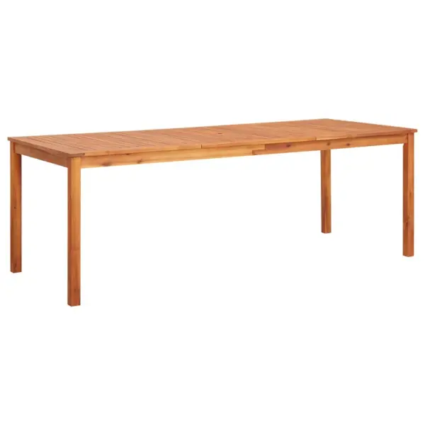 9-osaline akaatsiapuidust aiamööbli söögikomplekt tumedahallide patjadega, laud 215 x 90 cm – 3