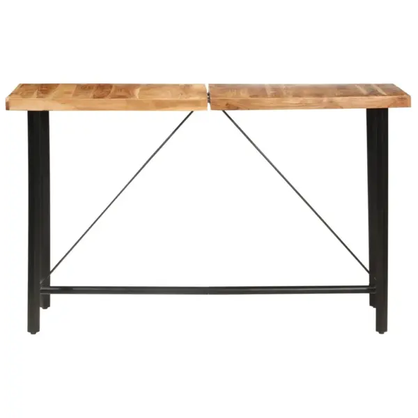 9-osaline baarikomplekt akaatsiapuidust lauaga ja taaskasutatud puidust baaripukkidega, 180 x 70 x 107 cm – 2
