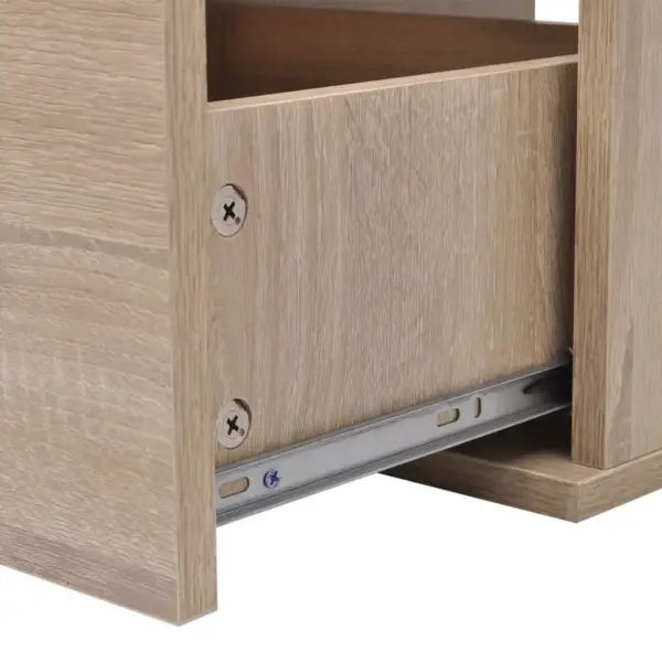9-osaline seinale kinnitatav beež vannitoamööbli ja keraamiliste valamute komplekt, tehispuit, 150 cm - 6