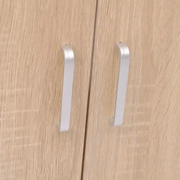 9-osaline seinale kinnitatav beež vannitoamööbli ja keraamiliste valamute komplekt, tehispuit, 150 cm - 9