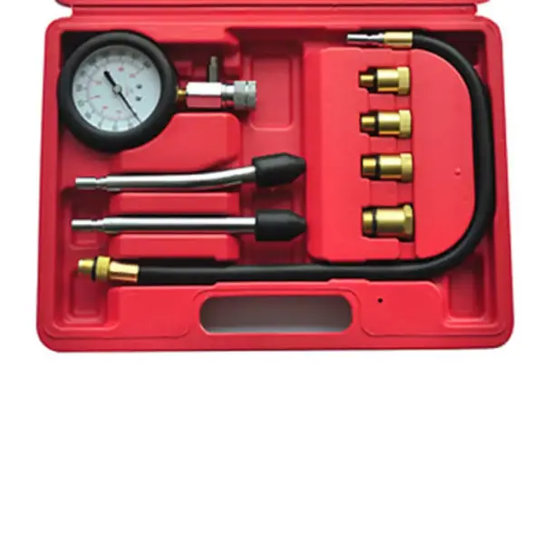 9-osaline bensiinimootori surve testkomplekt, 0–20 baari, 45 cm voolik - 2