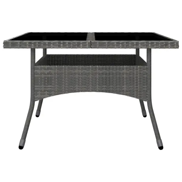 9-osaline hall aiamööbli komplekt söögilauaga, polürotang ja karastatud klaas, laud 120 x 120 cm – 4