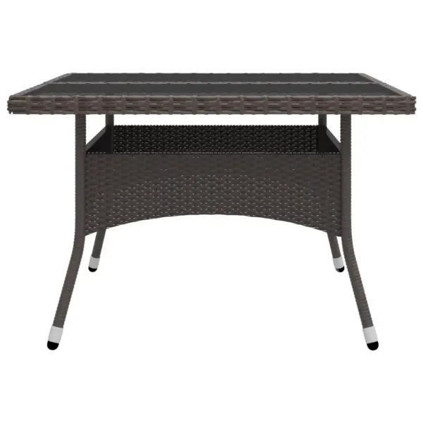 9-osaline pruun aiamööbli komplekt, polürotang ja klaas, laud 120 x 120 cm – 5