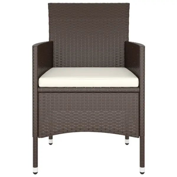 9-osaline pruun polürotangist aiamööbli komplekt, laud 120 x 120 cm – 7