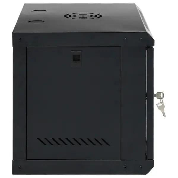 Seinale kinnitatav 9U võrgukapp 19″ IP20, must, 53 x 40 x 45 cm – 4