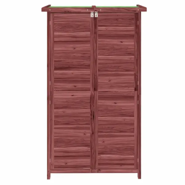 Aia tööriistakapp kaldus veekindla katusega, helepruun männipuit, 83 x 57 x 140 cm – 4