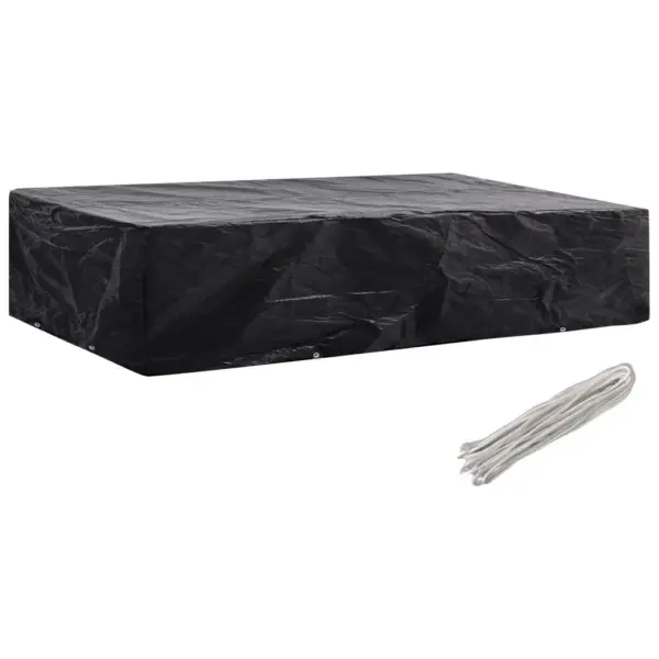 Must aiamööblikate päikesevarjule, 2 tk, PE, 8 kinnitusavaga, 218 x 77 x 55 cm – 3