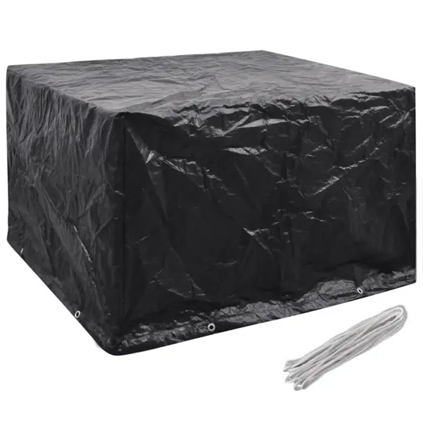 Aiamööblikatted 2 tk, must, 135 x 135 x 90 cm, 8 kinnitusavaga – 2