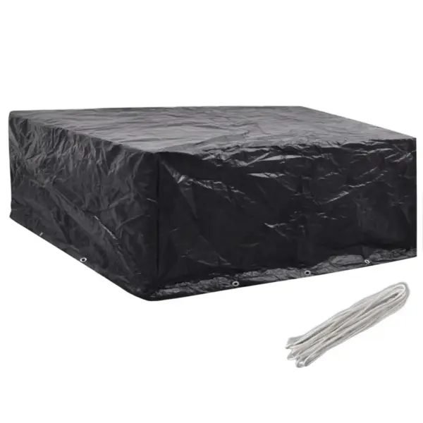 Aiamööblikatted rotangikomplektidele, must, 2 tk, 10 kinnitusavaga, 260 x 260 x 90 cm – 2