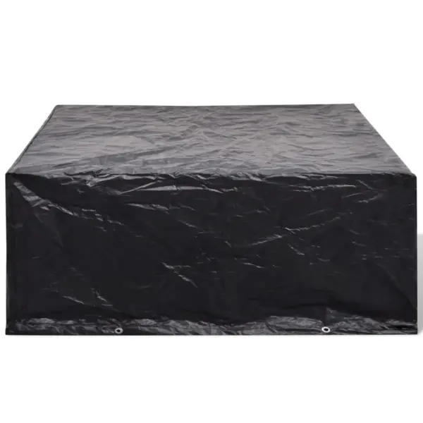 Aiamööblikatted rotangikomplektidele, must, 2 tk, 10 kinnitusavaga, 260 x 260 x 90 cm – 3