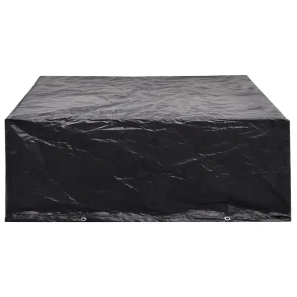 Aiamööblikatted 2 tk, must PE, 8 kinnitusavaga, 250 x 210 x 90 cm – 3