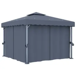 Aiapaviljon kardinatega 3 x 3 m, antratsiithall, alumiiniumraam