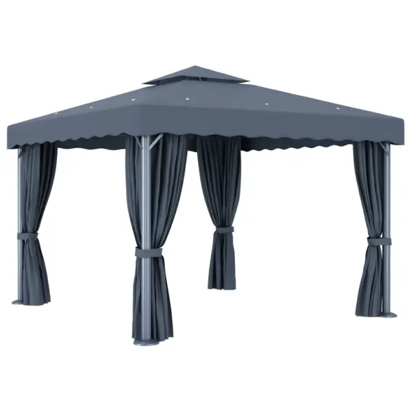Aiapaviljon kardinatega 3 x 3 m, antratsiithall, alumiiniumraam - 4