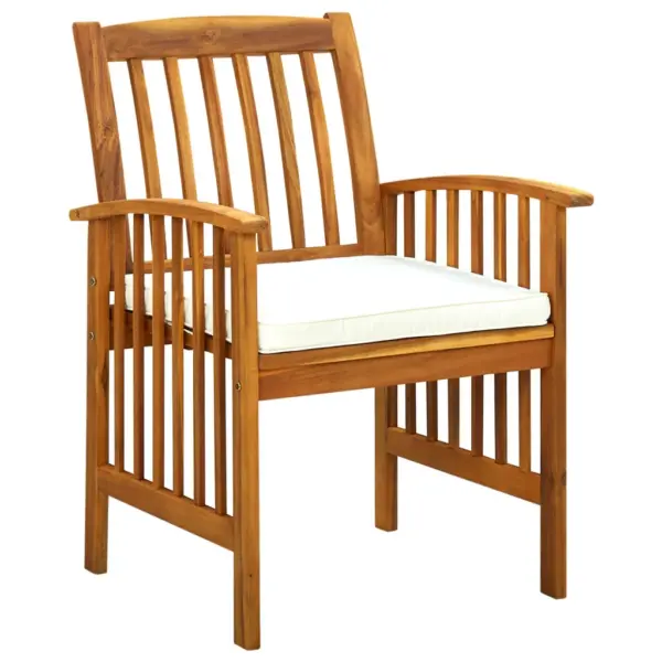 3-osaline akaatsiapuidust aiamööbli komplekt patjadega, laud 88 x 88 cm – 5
