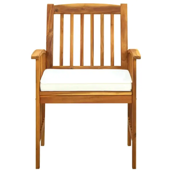 5-osaline aiamööbli komplekt patjadega, akaatsiapuit, laud 88 x 88 cm – 6