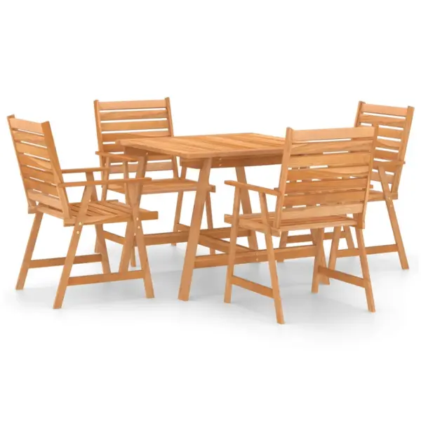 5-osaline akaatsiapuidust aiamööbli komplekt, pruun, laud 88 x 88 cm – 2