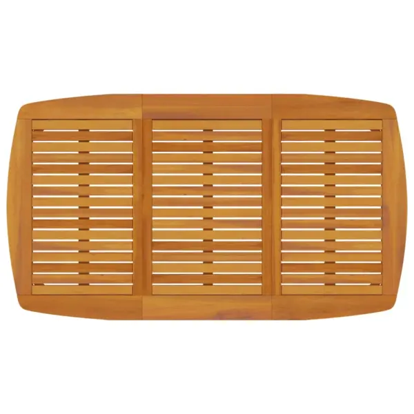 7-osaline aiamööbli komplekt akaatsiapuidust, pruun, laud 160 x 90 cm – 5