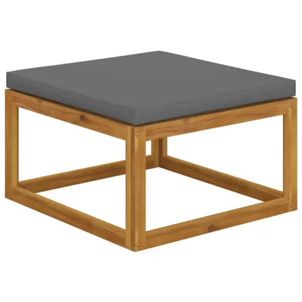 9-osaline akaatsiapuidust aiadiivanikomplekt patjadega, tumehall, laud 68 x 68 cm – 11