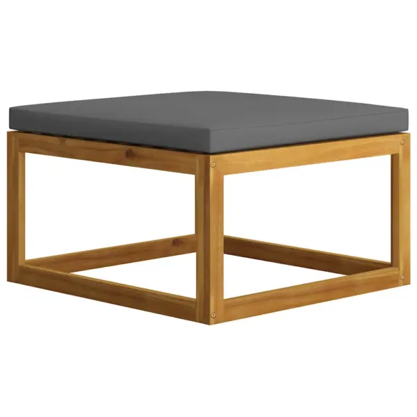 9-osaline akaatsiapuidust aiadiivanikomplekt patjadega, tumehall, laud 68 x 68 cm – 13