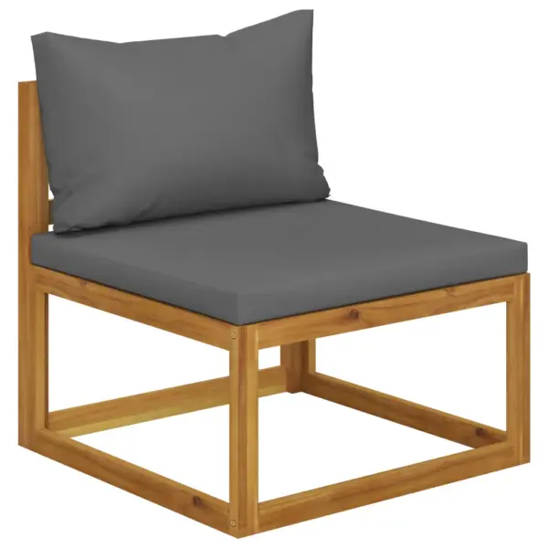 9-osaline akaatsiapuidust aiadiivanikomplekt patjadega, tumehall, laud 68 x 68 cm – 7