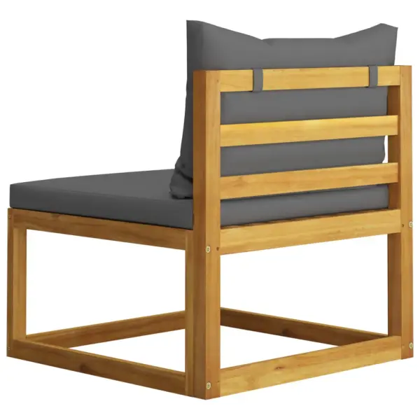 9-osaline akaatsiapuidust aiadiivanikomplekt patjadega, tumehall, laud 68 x 68 cm – 10