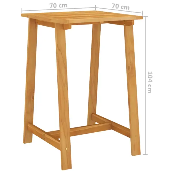 3-osaline akaatsiapuidust aiabaari komplekt, pruun, laud 70 x 70 x 104 cm – 12
