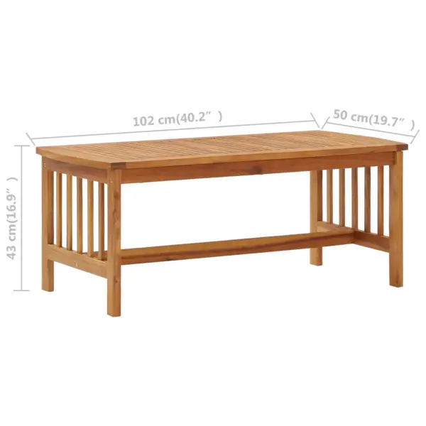 4-osaline akaatsiapuidust aiamööbli komplekt patjadega, laud 102 x 50 x 43 cm – 10