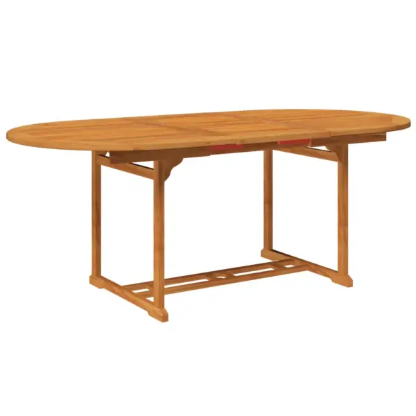 5-osaline akaatsiapuidust aiamööbli komplekt, pikendatav laud 150–200 x 100 cm, kokkupandavad 5-asendiga toolid – 4