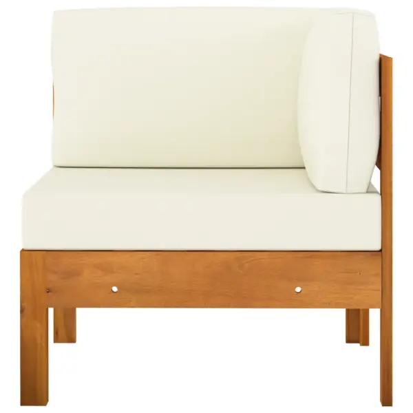 6-osaline akaatsiapuidust aiamööbli komplekt patjadega, laud 100 x 60 cm – 13