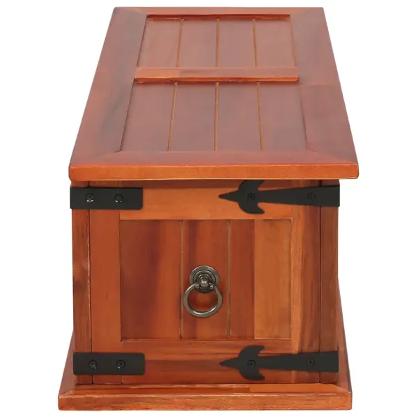 Lukustatav hoiukast kahe käepidemega, pruun akaatsiapuit ja MDF, 60 x 25 x 22 cm – 6