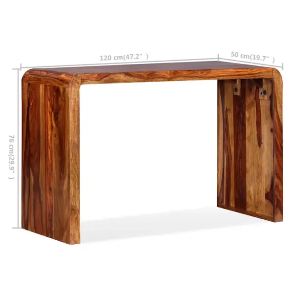 Vanaaegses stiilis akaatsiapuidust kirjutuslaud/konsoollaud, pruun, 120 x 50 x 76 cm – 12