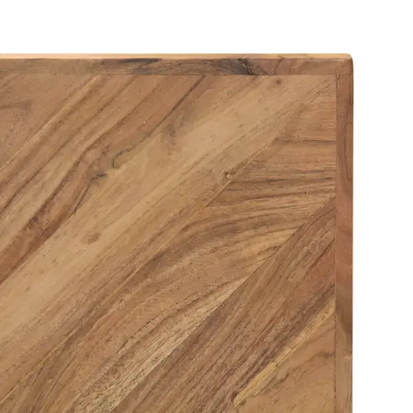 Akaatsiapuidust kohvilaud metallraamiga, pruun, 110 x 110 x 36 cm – 6