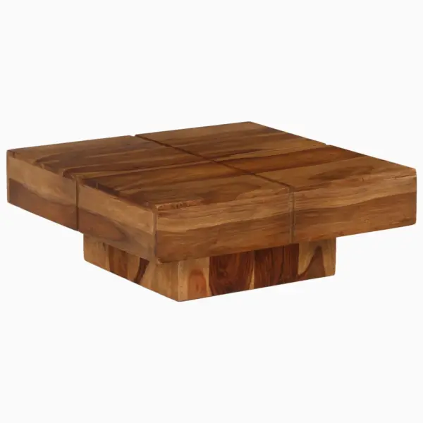 Akaatsiapuidust kohvilaud, pruun, 80 x 80 x 30 cm – 6