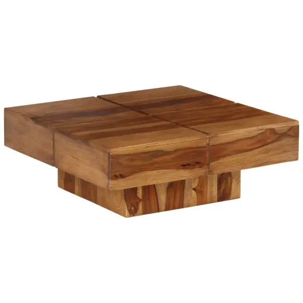 Akaatsiapuidust kohvilaud, pruun, 80 x 80 x 30 cm – 7