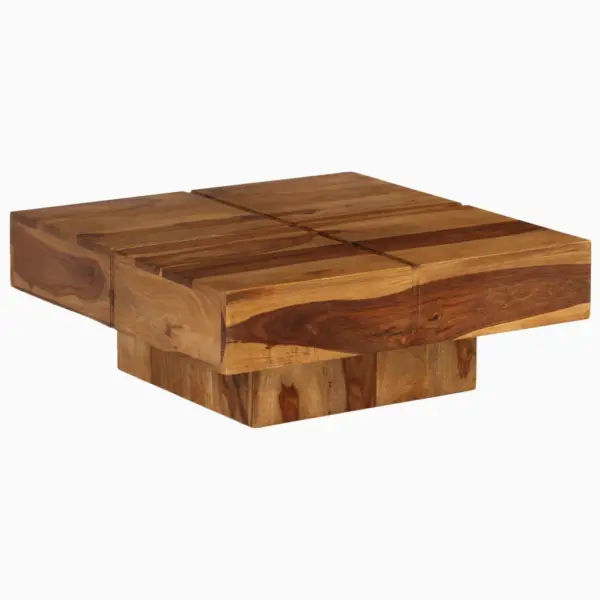 Akaatsiapuidust kohvilaud, pruun, 80 x 80 x 30 cm – 8