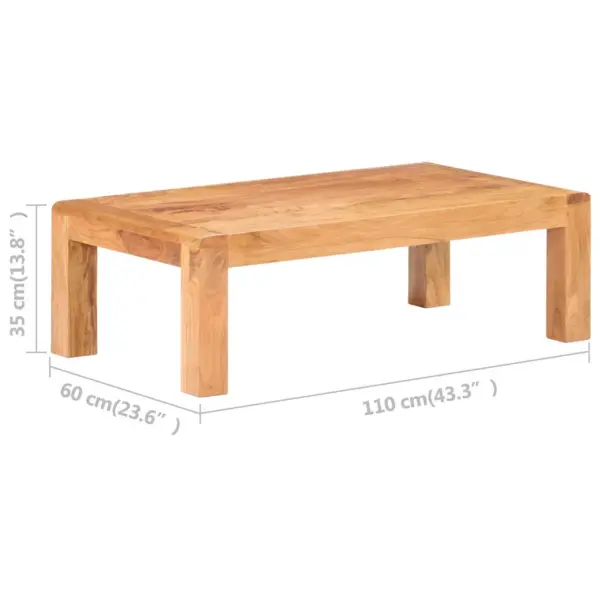 Akaatsiapuidust kohvilaud meeviimistlusega, 110 x 60 x 35 cm – 6