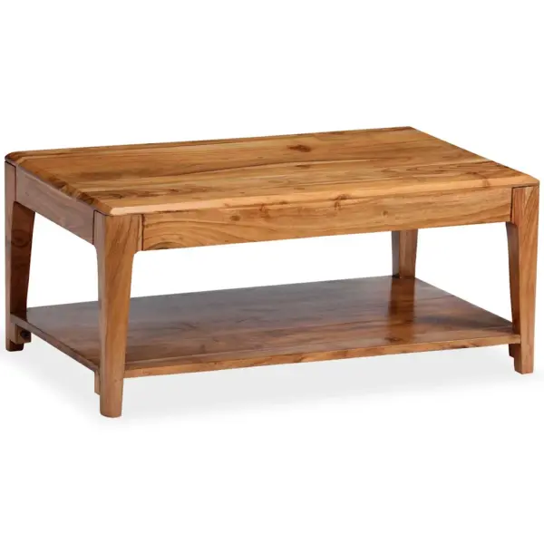 Akaatsiapuidust kohvilaud riiuliga, pruun, 88 x 50 x 38 cm – 12