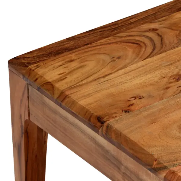 Akaatsiapuidust kohvilaud riiuliga, pruun, 88 x 50 x 38 cm – 4