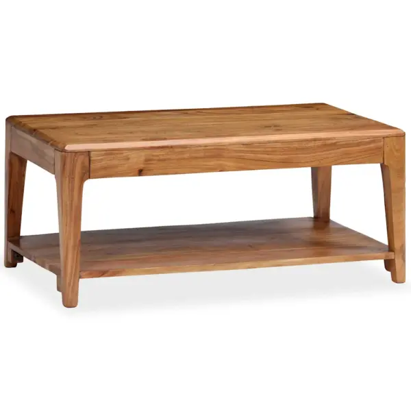 Akaatsiapuidust kohvilaud riiuliga, pruun, 88 x 50 x 38 cm – 9