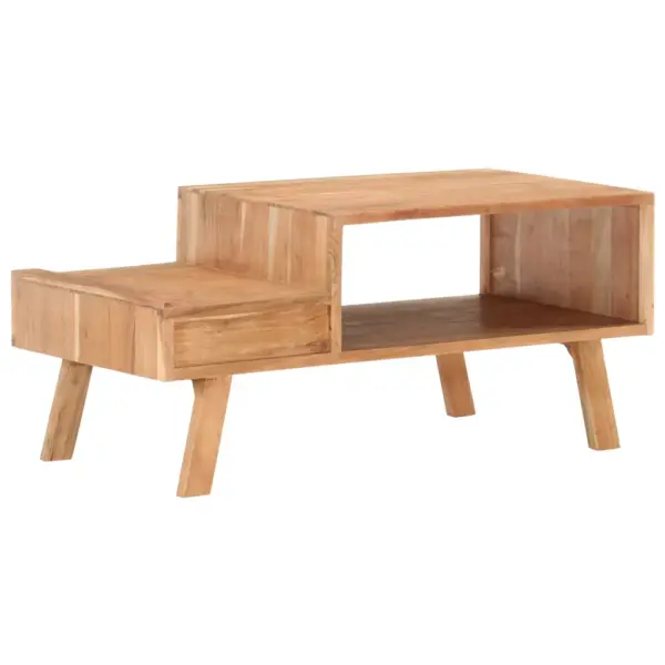 Akaatsiapuidust kohvilaud sektsiooniga, pruun, 100 x 50 x 45 cm – 3